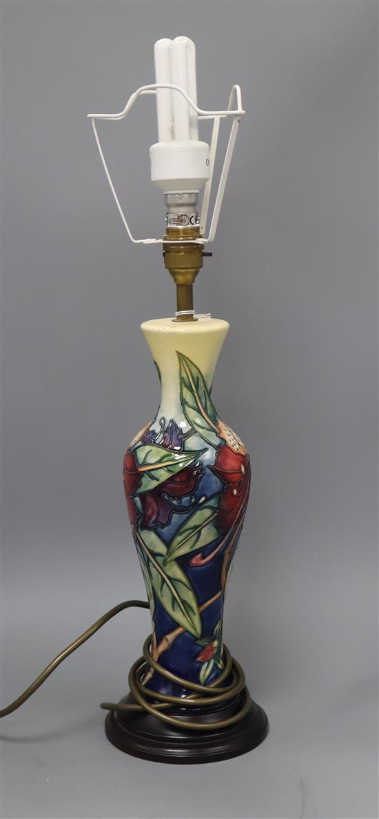 A Moorcroft table lamp